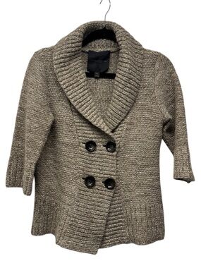 Classiques Entier Chunky Shawl Collar Double-Breasted Cardigan - Taupe